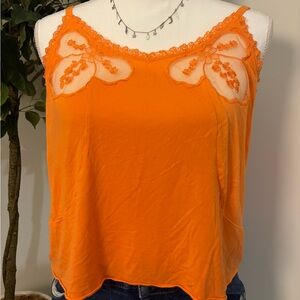 Savage X Fenty Orange Camisole with Lace Detail